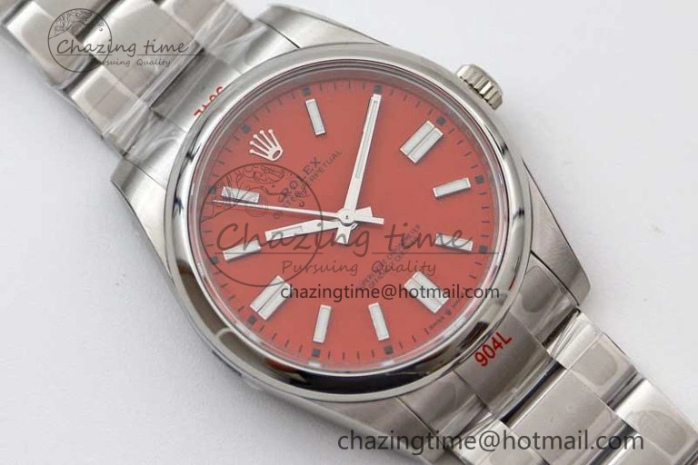 Cozy Oyster Perpetual 41mm 124300 EWF 1:1 Best Edition 904L Steel Red Dial on SS Bracelet A 2189