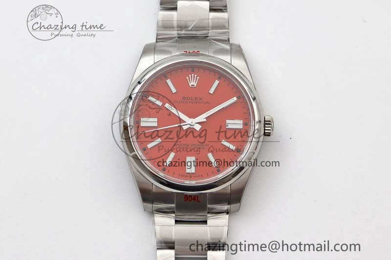 Cozy Oyster Perpetual 41mm 124300 EWF 1:1 Best Edition 904L Steel Red Dial on SS Bracelet A 2189