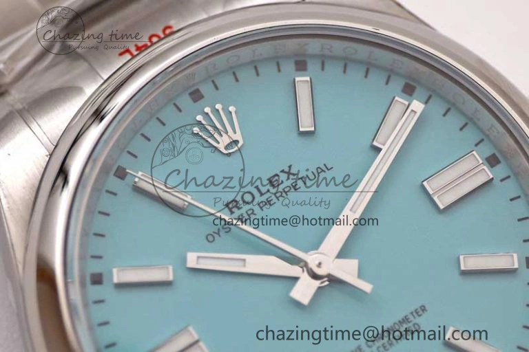 Comfortable Oyster Perpetual 41mm 124300 EWF 1:1 Best Edition 904L Steel Tiffany Blue Dial on SS Bracelet A 2191
