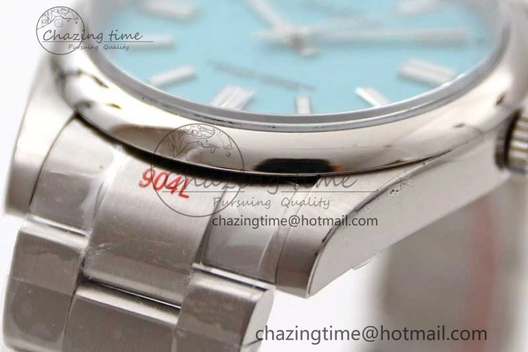 Comfortable Oyster Perpetual 41mm 124300 EWF 1:1 Best Edition 904L Steel Tiffany Blue Dial on SS Bracelet A 2191
