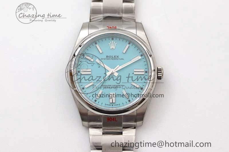 Comfortable Oyster Perpetual 41mm 124300 EWF 1:1 Best Edition 904L Steel Tiffany Blue Dial on SS Bracelet A 2191