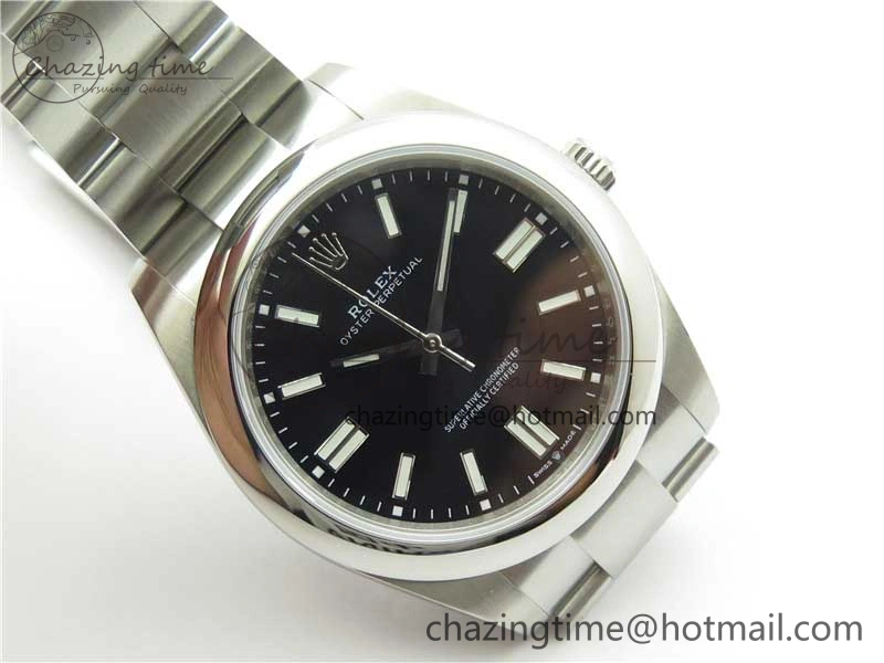 Oyster Perpetual 41mm 124300 EWF Best Edition Black Dial on SS Bracelet A Comfortable 2860