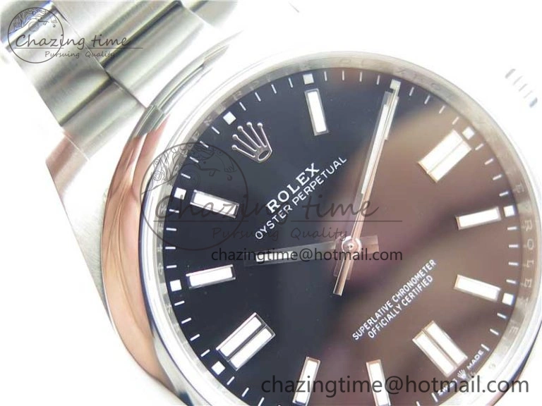 Oyster Perpetual 41mm 124300 EWF Best Edition Black Dial on SS Bracelet A Comfortable 2860