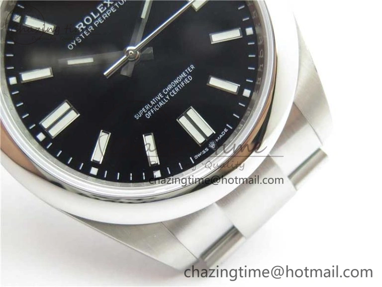 Oyster Perpetual 41mm 124300 EWF Best Edition Black Dial on SS Bracelet A Comfortable 2860