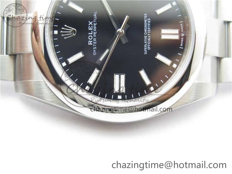 Oyster Perpetual 41mm 124300 EWF Best Edition Black Dial on SS Bracelet A Comfortable 2860
