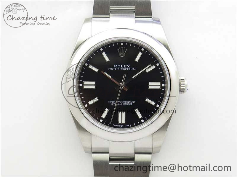 Oyster Perpetual 41mm 124300 EWF Best Edition Black Dial on SS Bracelet A Comfortable 2860