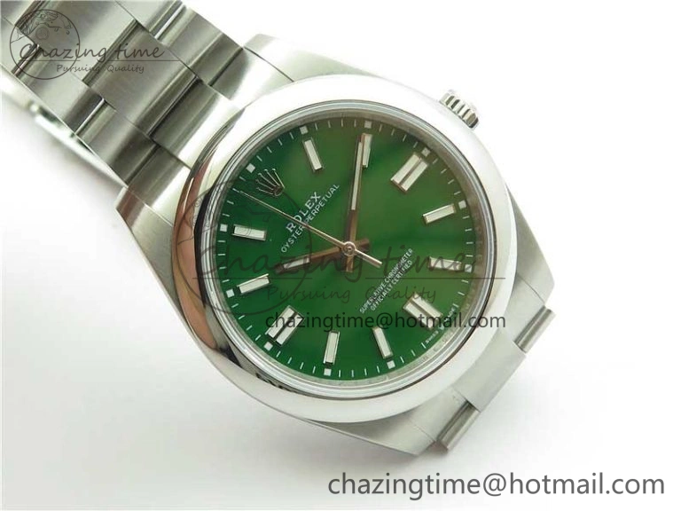 Unique Oyster Perpetual 41mm 124300 EWF Best Edition Green Dial on SS Bracelet A 2853