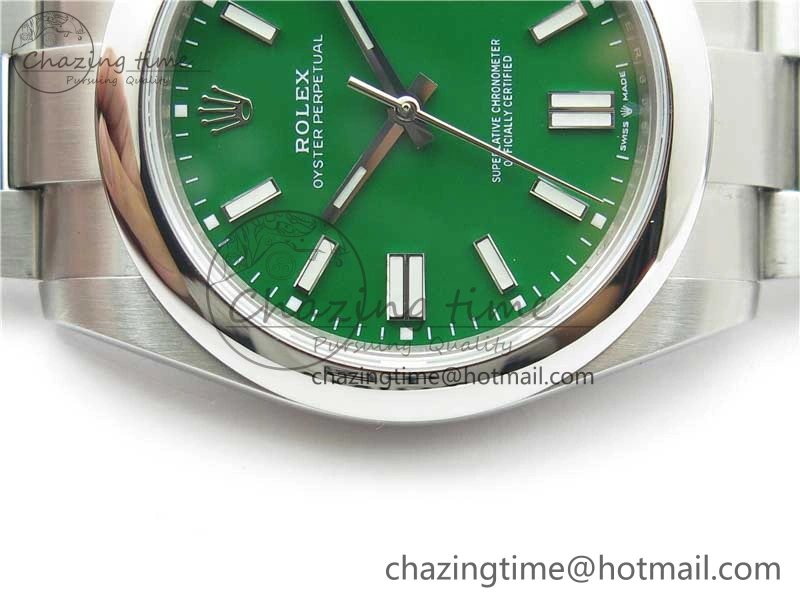 Unique Oyster Perpetual 41mm 124300 EWF Best Edition Green Dial on SS Bracelet A 2853