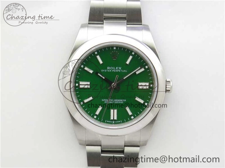 Unique Oyster Perpetual 41mm 124300 EWF Best Edition Green Dial on SS Bracelet A 2853