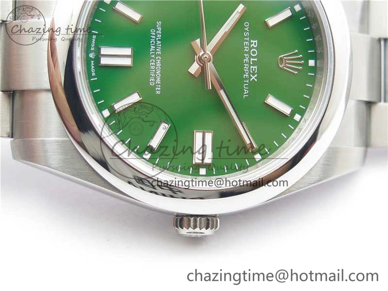 Unique Oyster Perpetual 41mm 124300 EWF Best Edition Green Dial on SS Bracelet A 2853