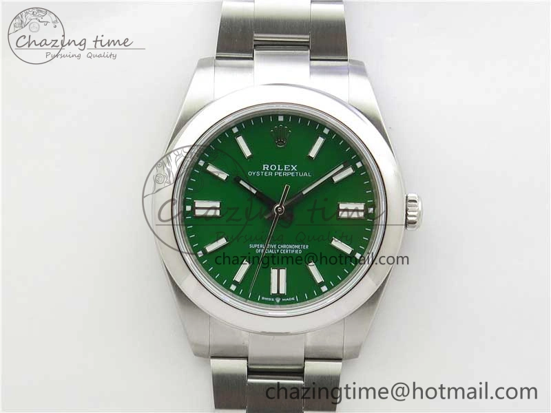 Unique Oyster Perpetual 41mm 124300 EWF Best Edition Green Dial on SS Bracelet A 2853