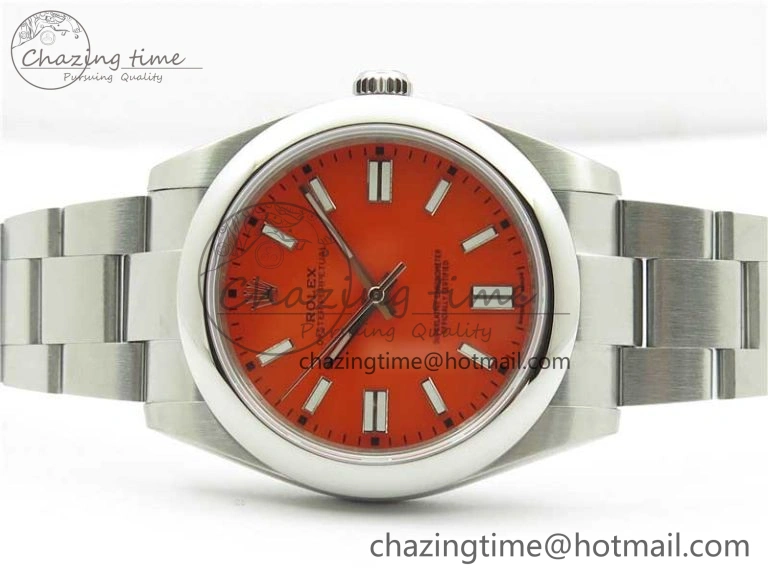 Contemporary Oyster Perpetual 41mm 124300 EWF Best Edition Red Dial on SS Bracelet A 2856