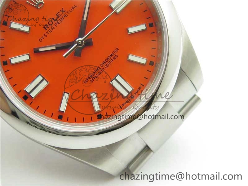 Contemporary Oyster Perpetual 41mm 124300 EWF Best Edition Red Dial on SS Bracelet A 2856