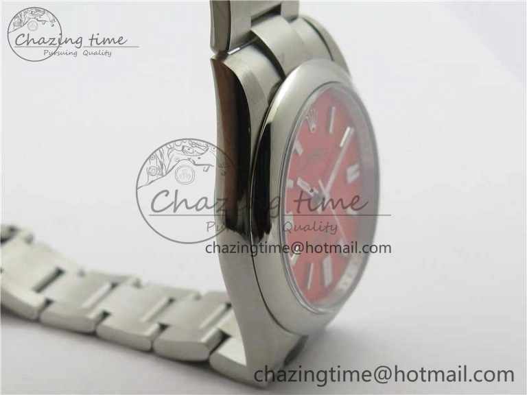 Contemporary Oyster Perpetual 41mm 124300 EWF Best Edition Red Dial on SS Bracelet A 2856