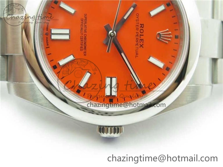 Contemporary Oyster Perpetual 41mm 124300 EWF Best Edition Red Dial on SS Bracelet A 2856