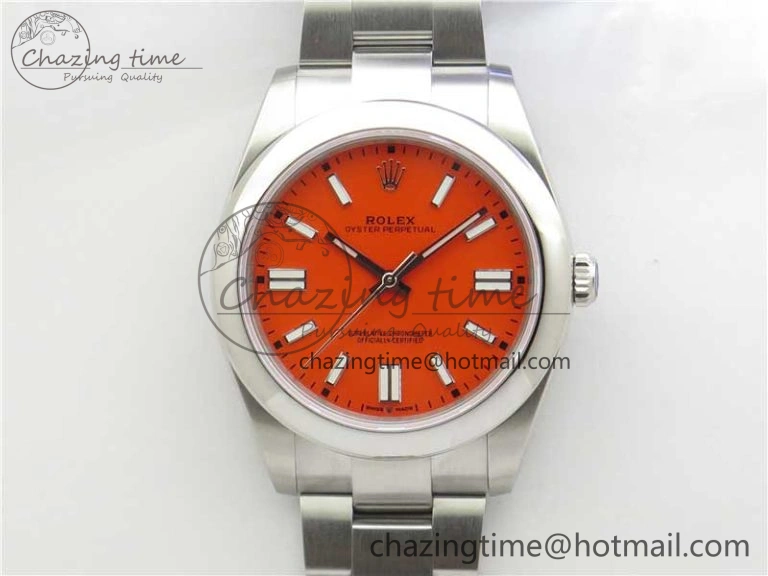 Contemporary Oyster Perpetual 41mm 124300 EWF Best Edition Red Dial on SS Bracelet A 2856