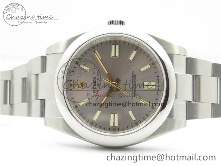 Stretchable Oyster Perpetual 41mm 124300 EWF Best Edition Silver Dial on SS Bracelet A 2852