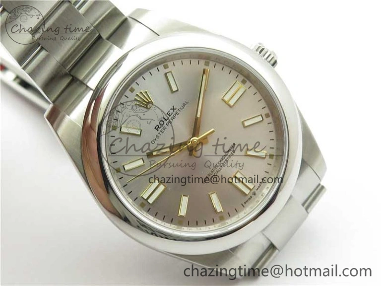 Stretchable Oyster Perpetual 41mm 124300 EWF Best Edition Silver Dial on SS Bracelet A 2852