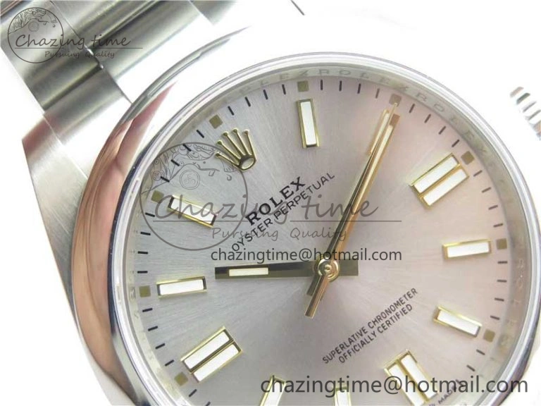Stretchable Oyster Perpetual 41mm 124300 EWF Best Edition Silver Dial on SS Bracelet A 2852