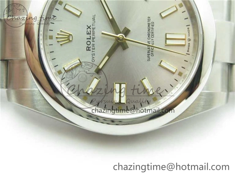 Stretchable Oyster Perpetual 41mm 124300 EWF Best Edition Silver Dial on SS Bracelet A 2852