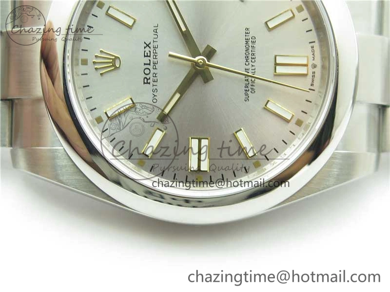Stretchable Oyster Perpetual 41mm 124300 EWF Best Edition Silver Dial on SS Bracelet A 2852