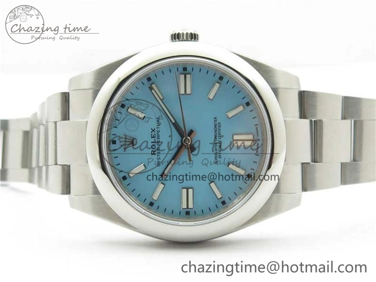 Oyster Perpetual 41mm 124300 EWF Best Edition Tiffany Blue Dial on SS Bracelet A MoistureWicking 2851