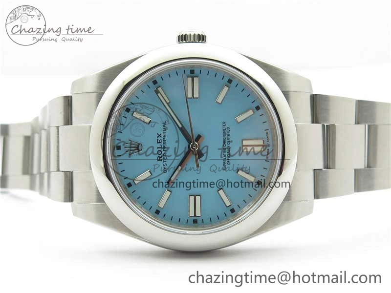 Oyster Perpetual 41mm 124300 EWF Best Edition Tiffany Blue Dial on SS Bracelet A MoistureWicking 2851