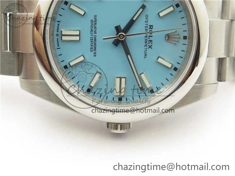Oyster Perpetual 41mm 124300 EWF Best Edition Tiffany Blue Dial on SS Bracelet A MoistureWicking 2851