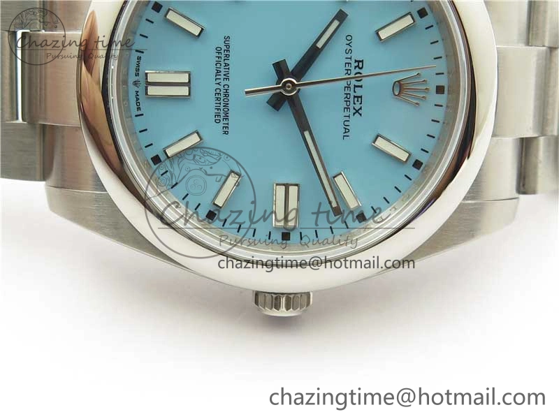 Oyster Perpetual 41mm 124300 EWF Best Edition Tiffany Blue Dial on SS Bracelet A MoistureWicking 2851