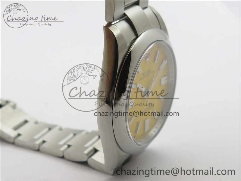Oyster Perpetual 41mm 124300 EWF Best Edition Yellow Dial on SS Bracelet A Minimalist 2855