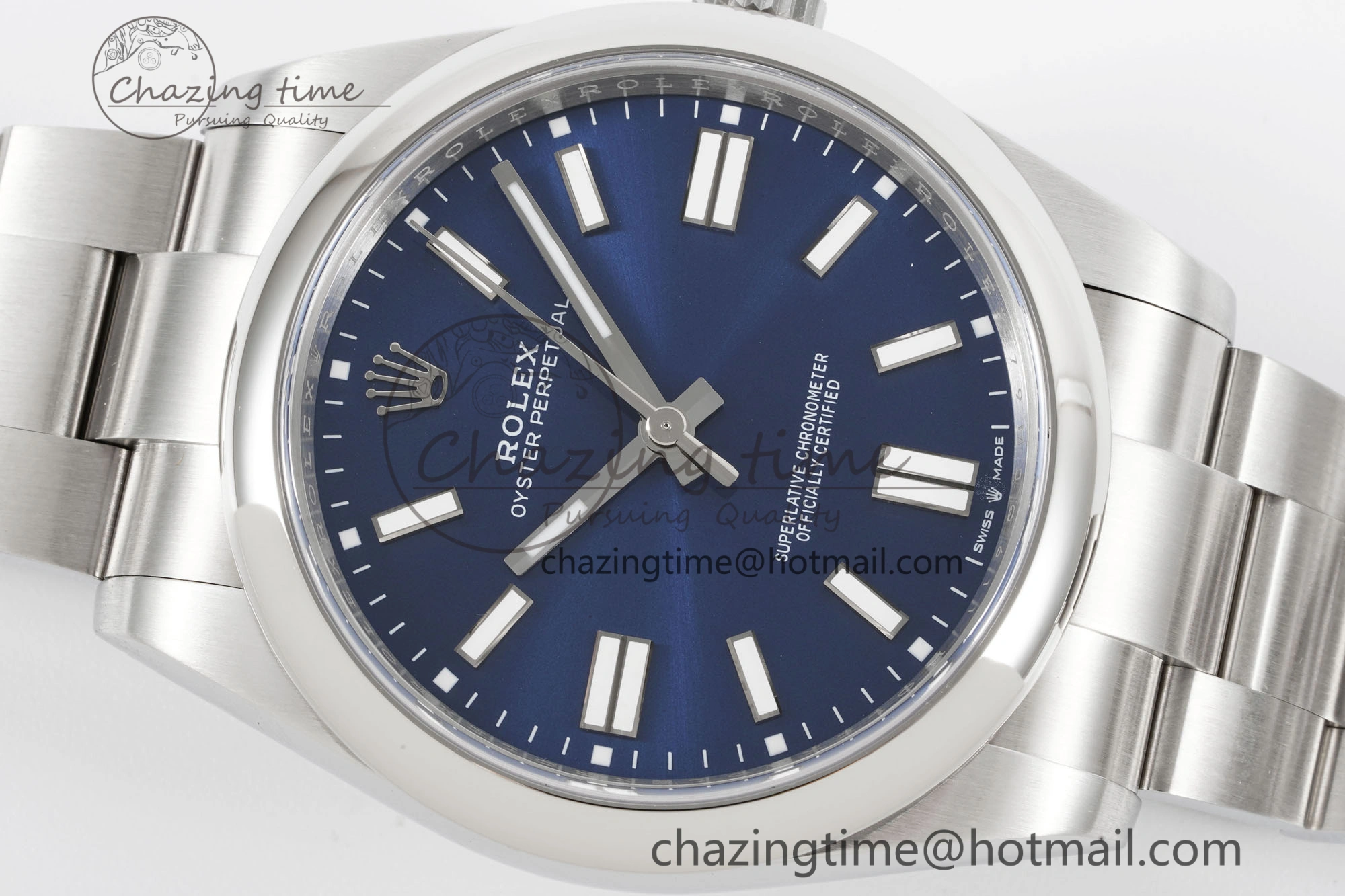 Oyster Perpetual 41mm 124300 KING 1:1 Best Edition 904L Steel Blue Dial on SS Bracelet VR Snug 2081