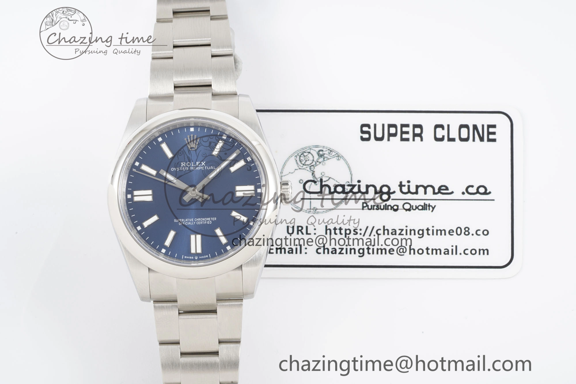 Oyster Perpetual 41mm 124300 KING 1:1 Best Edition 904L Steel Blue Dial on SS Bracelet VR Snug 2081