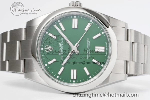 Oyster Perpetual 41mm 124300 KING 1:1 Best Edition 904L Steel Green Dial on SS Bracelet VR Thermal 2077