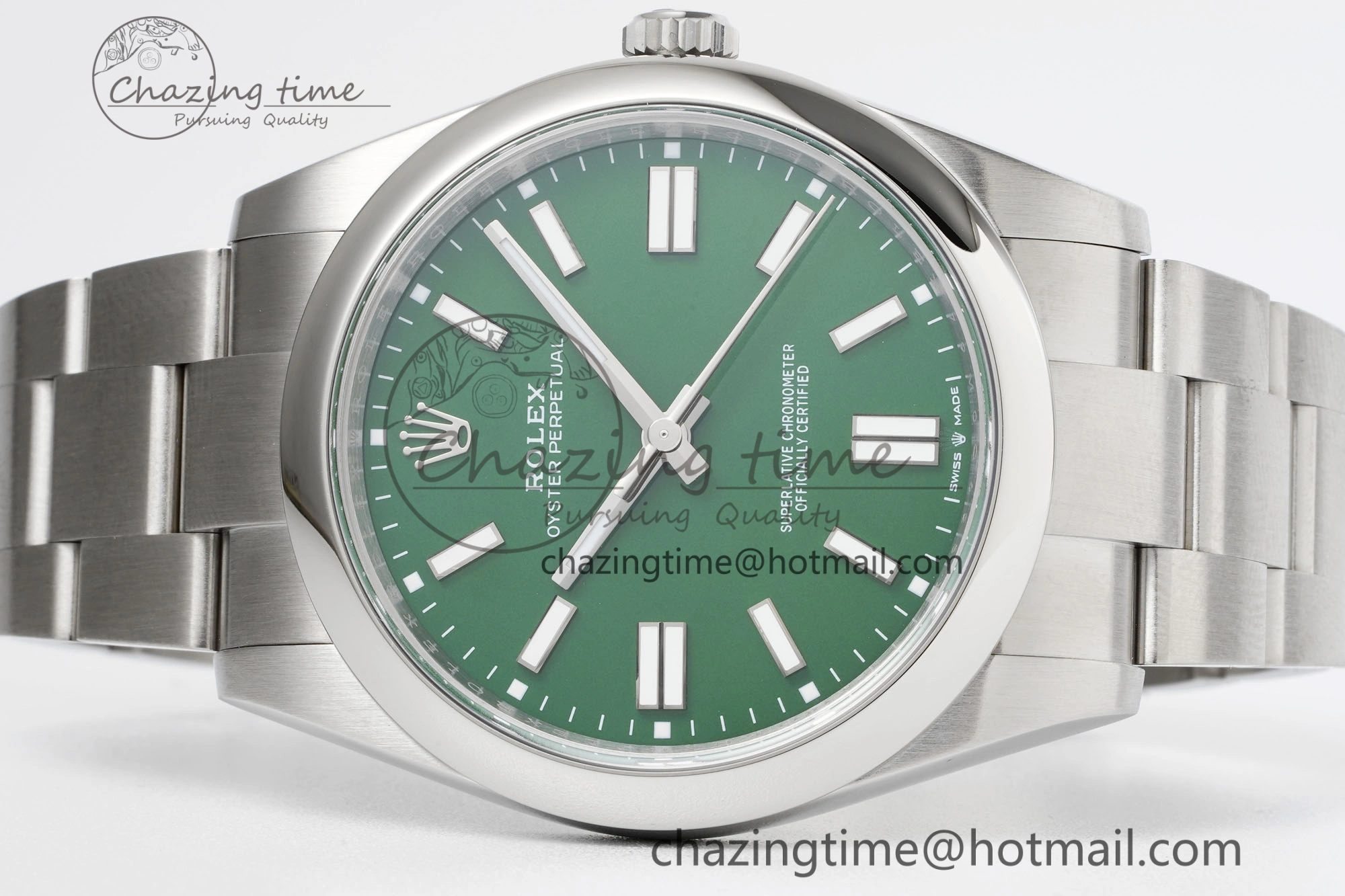Oyster Perpetual 41mm 124300 KING 1:1 Best Edition 904L Steel Green Dial on SS Bracelet VR Thermal 2077