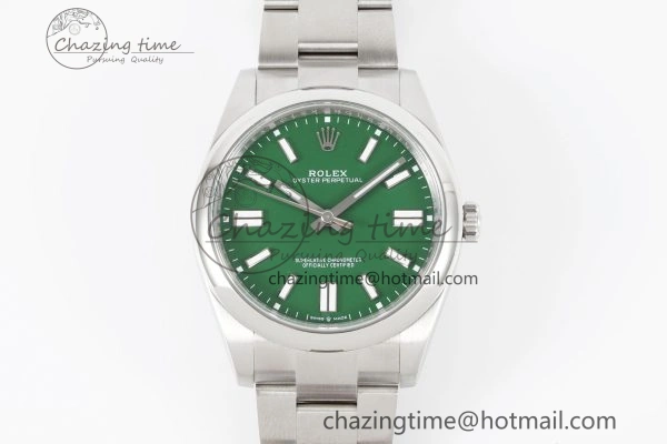 Oyster Perpetual 41mm 124300 KING 1:1 Best Edition 904L Steel Green Dial on SS Bracelet VR Thermal 2077