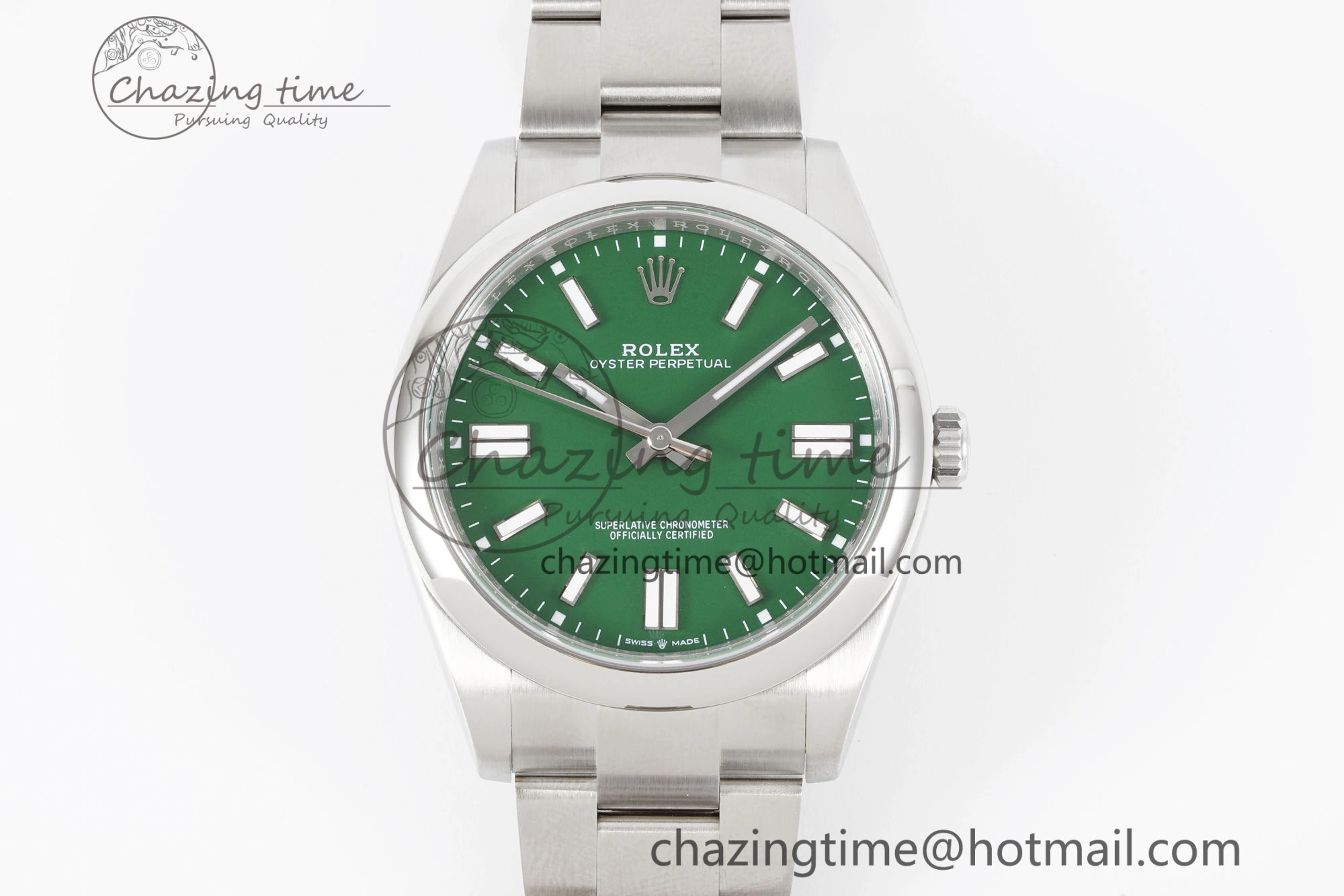 Oyster Perpetual 41mm 124300 KING 1:1 Best Edition 904L Steel Green Dial on SS Bracelet VR Thermal 2077