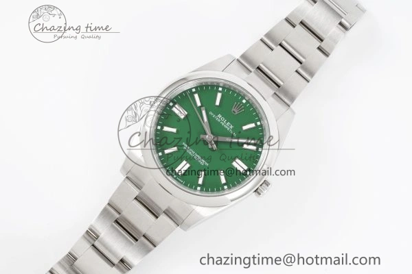 Oyster Perpetual 41mm 124300 KING 1:1 Best Edition 904L Steel Green Dial on SS Bracelet VR Thermal 2077