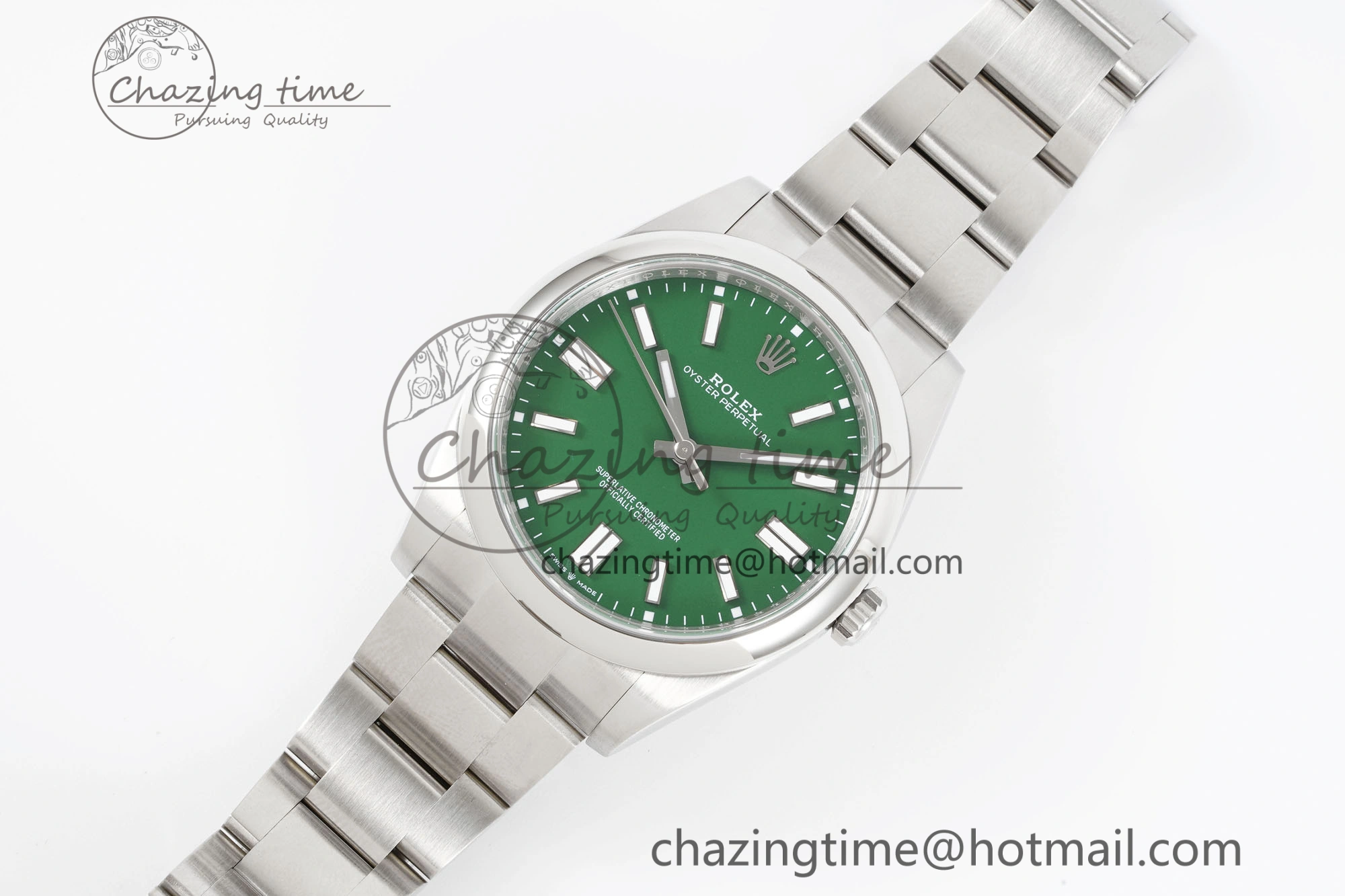 Oyster Perpetual 41mm 124300 KING 1:1 Best Edition 904L Steel Green Dial on SS Bracelet VR Thermal 2077