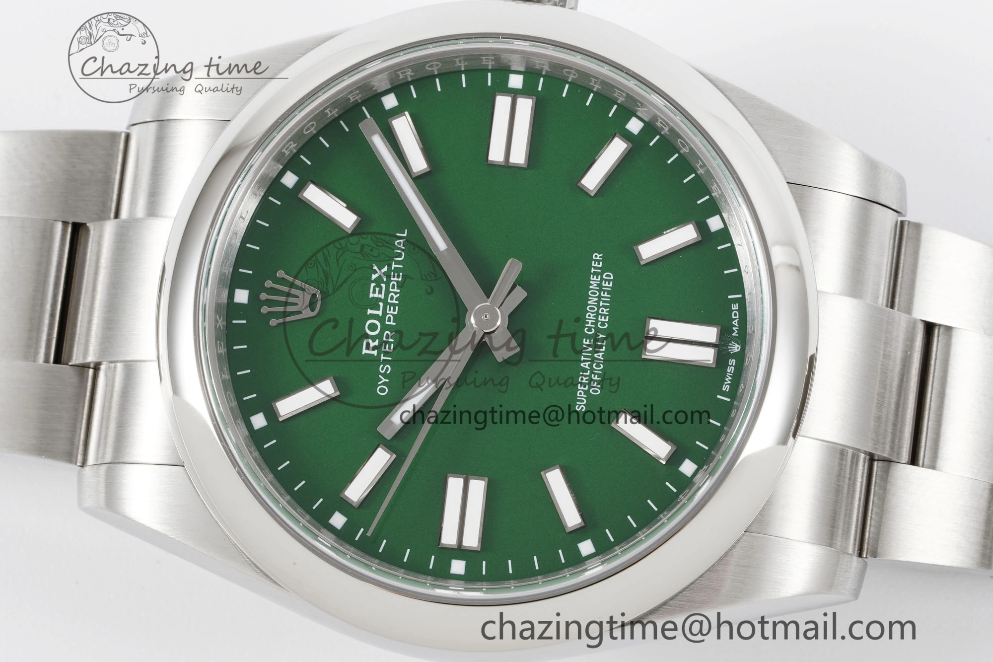 Oyster Perpetual 41mm 124300 KING 1:1 Best Edition 904L Steel Green Dial on SS Bracelet VR Thermal 2077