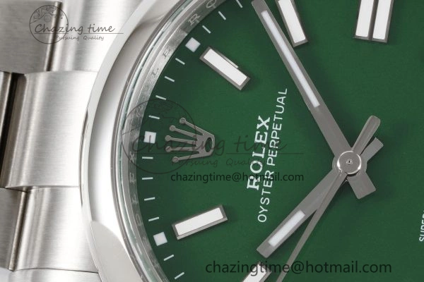 Oyster Perpetual 41mm 124300 KING 1:1 Best Edition 904L Steel Green Dial on SS Bracelet VR Thermal 2077