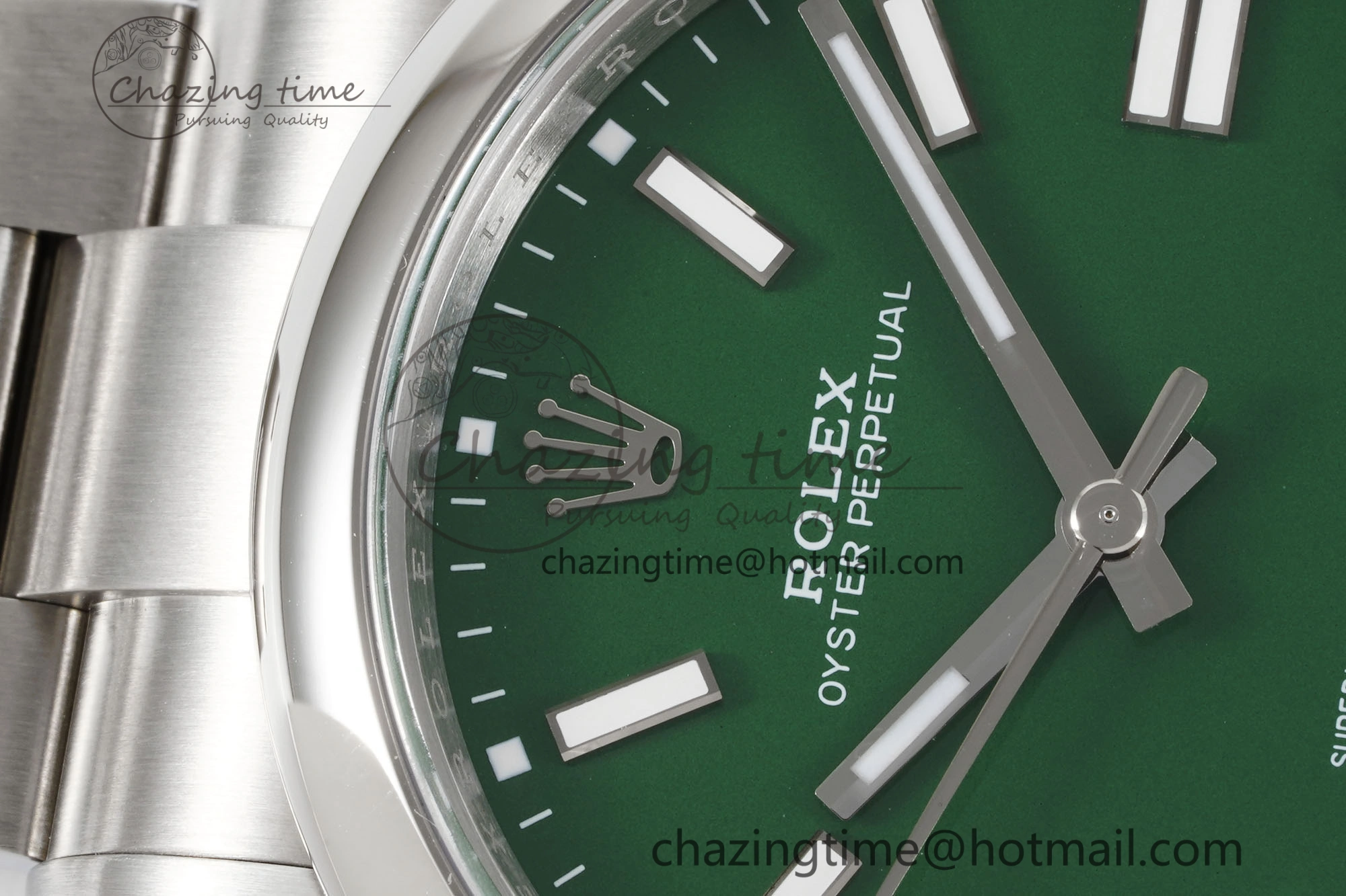 Oyster Perpetual 41mm 124300 KING 1:1 Best Edition 904L Steel Green Dial on SS Bracelet VR Thermal 2077