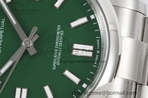 Oyster Perpetual 41mm 124300 KING 1:1 Best Edition 904L Steel Green Dial on SS Bracelet VR Thermal 2077