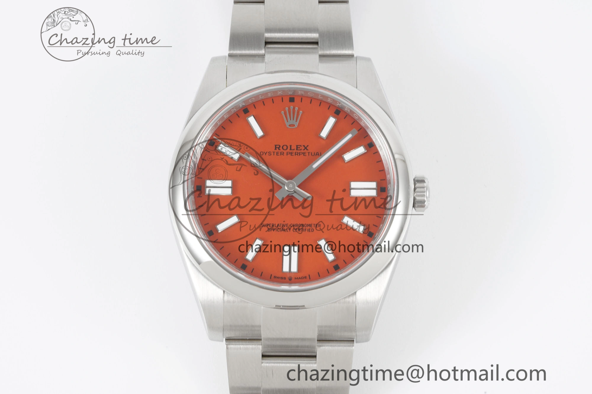 Oyster Perpetual 41mm 124300 KING 1:1 Best Edition 904L Steel Red Dial on SS Bracelet VR Vibrant 2079