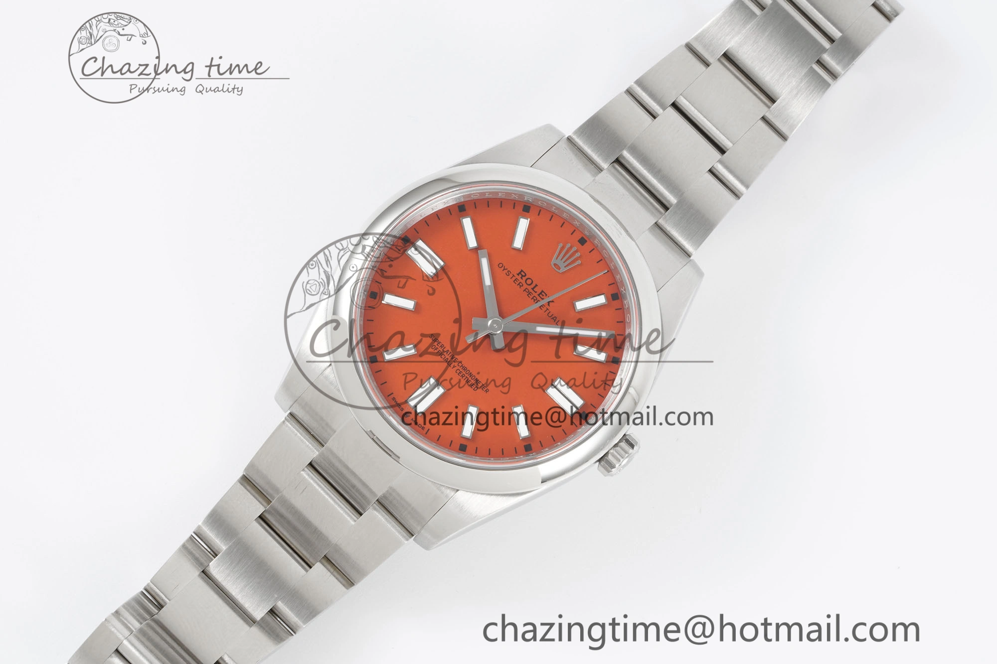 Oyster Perpetual 41mm 124300 KING 1:1 Best Edition 904L Steel Red Dial on SS Bracelet VR Vibrant 2079