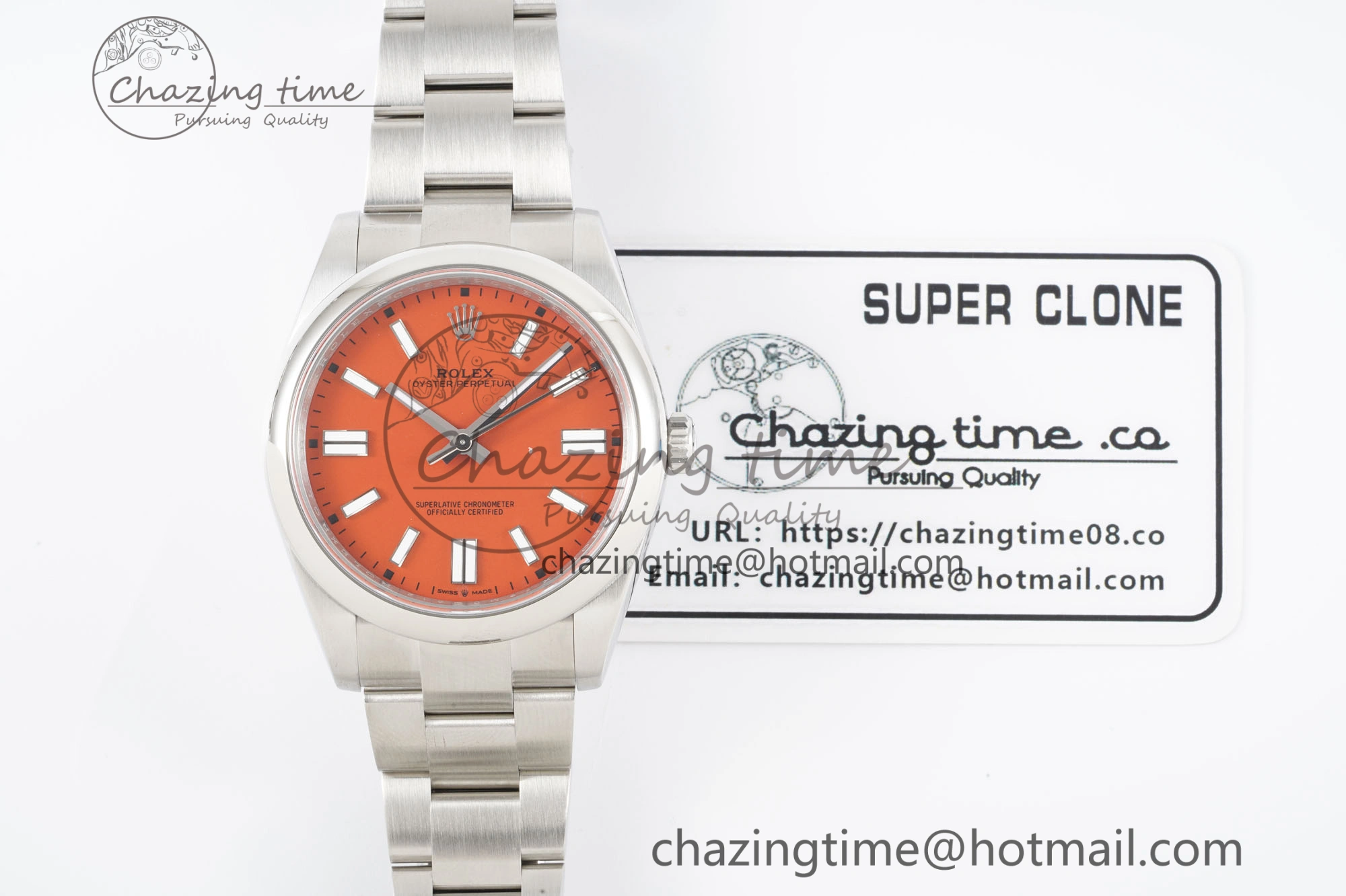 Oyster Perpetual 41mm 124300 KING 1:1 Best Edition 904L Steel Red Dial on SS Bracelet VR Vibrant 2079