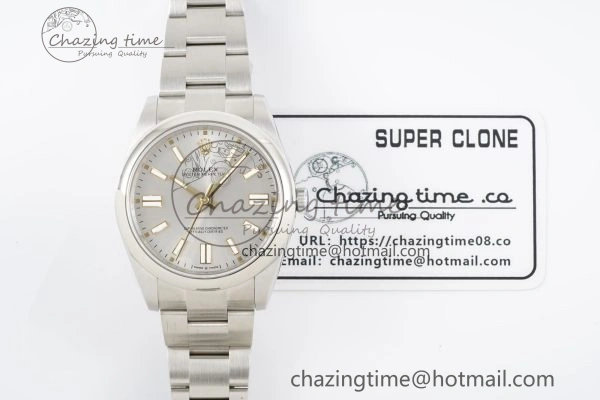 HighQuality Oyster Perpetual 41mm 124300 KING 1:1 Best Edition 904L Steel Silver Dial on SS Bracelet VR 2080