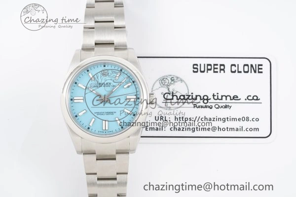 Snug Oyster Perpetual 41mm 124300 KING 1:1 Best Edition 904L Steel Tiffany Blue Dial on SS Bracelet VR 2078
