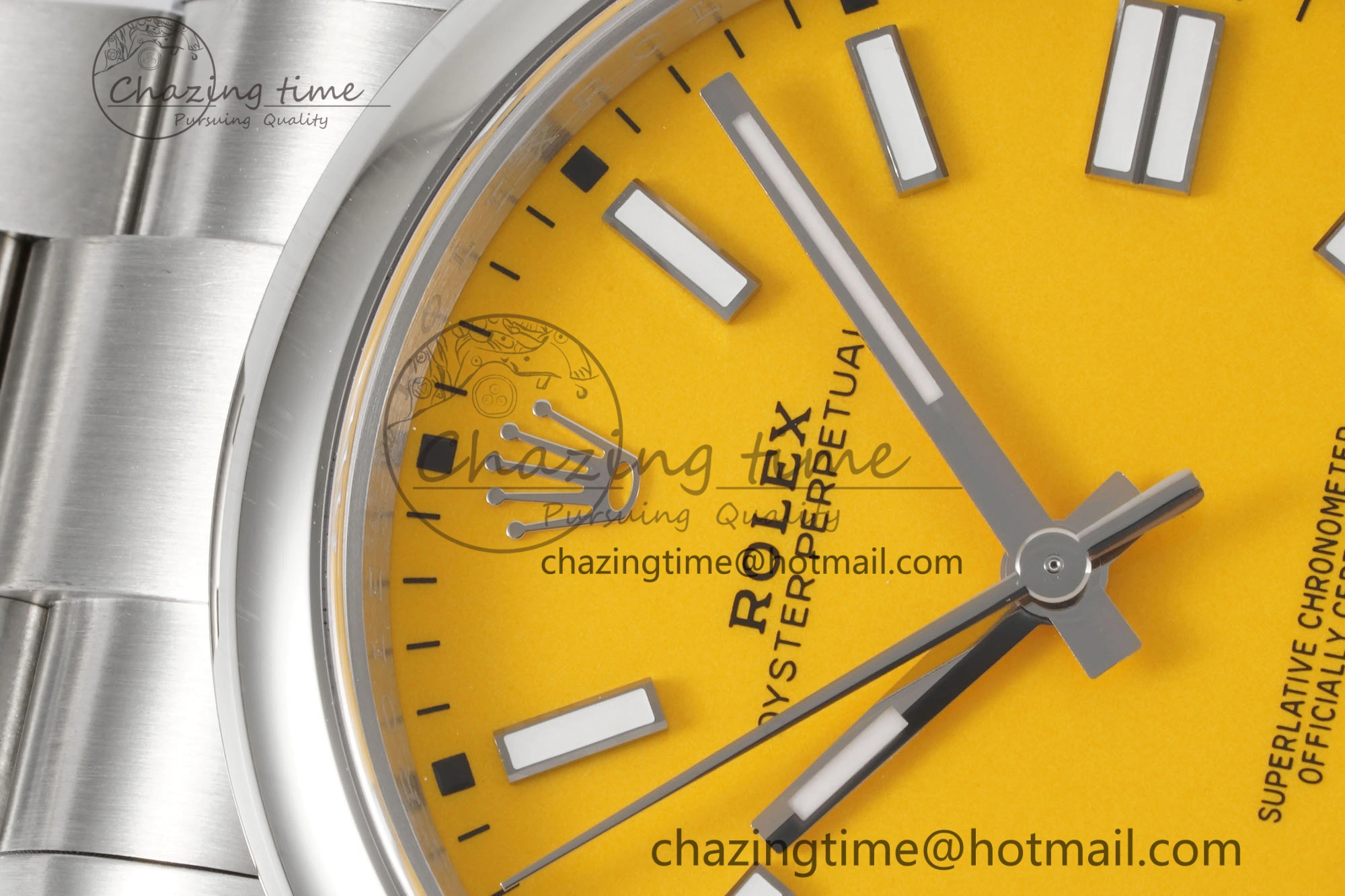 Oyster Perpetual 41mm 124300 KING 1:1 Best Edition 904L Steel Yellow Dial on SS Bracelet VR Stretchable 2076