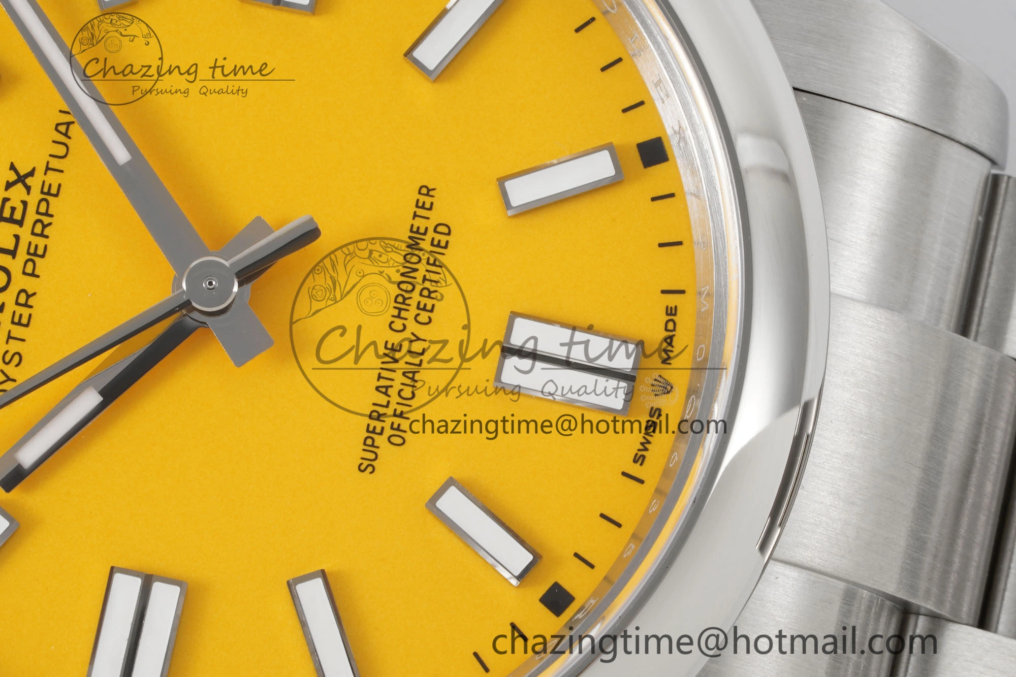 Oyster Perpetual 41mm 124300 KING 1:1 Best Edition 904L Steel Yellow Dial on SS Bracelet VR Stretchable 2076