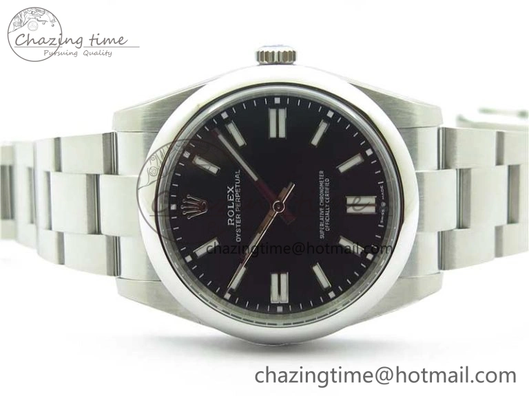 Oyster Perpetual 41mm 124300 ROF 1:1 Best Edition 904L Steel Black Dial on SS Bracelet A Vibrant 2669